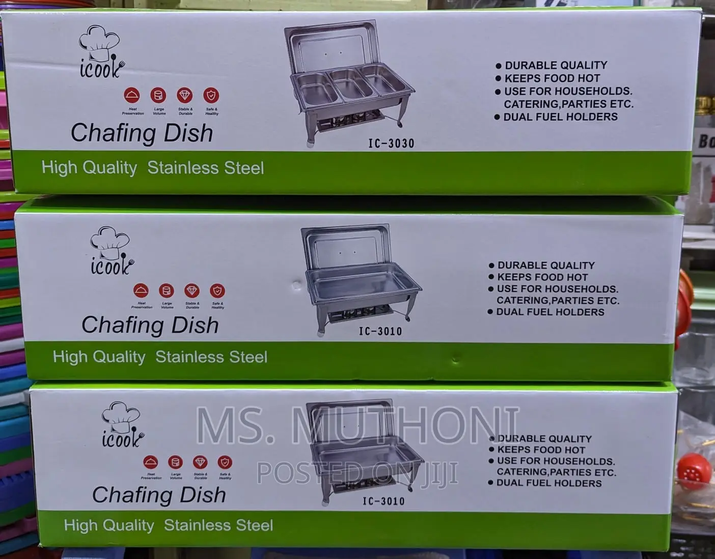 9ltr Foldable Stainless Steel Chaffing Dishes N