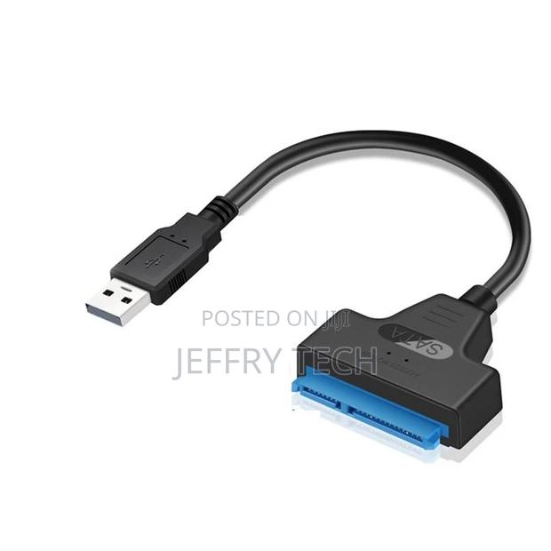 USB 2.0 to SATA Adapter Converter Cable 22pin Drive Free