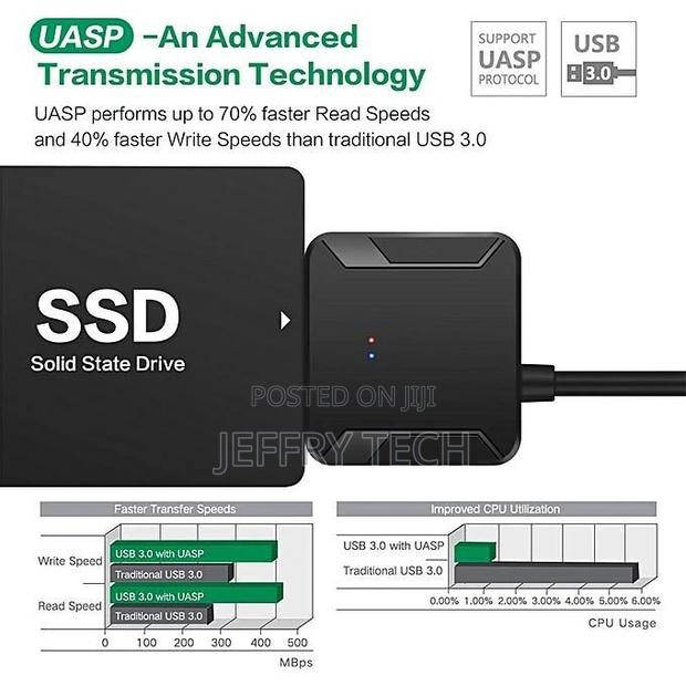 USB 3.0 - 2.5 3.5" IDE SATA Hard Drive HDD Cable - thumbnail 2