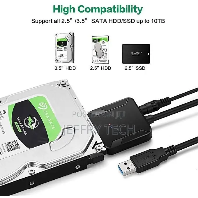 USB 3.0 - 2.5 3.5" IDE SATA Hard Drive HDD Cable