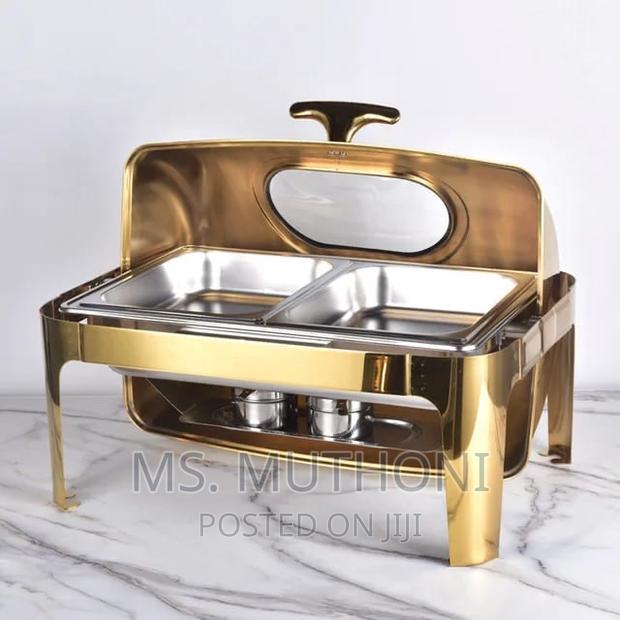 9ltr Rectangular Roll Top Chaffing Dish Now Available:-* - thumbnail 4