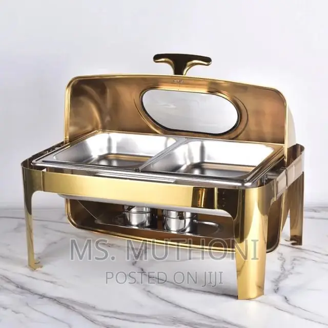 9ltr Rectangular Roll Top Chaffing Dish Now Available:-*