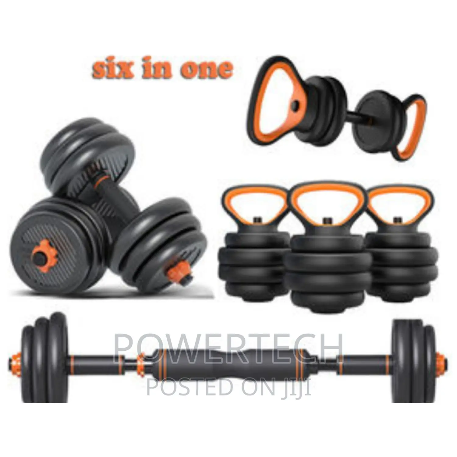 6 in 1kettlebell Barbell Set, Adjustable Dumbells Set