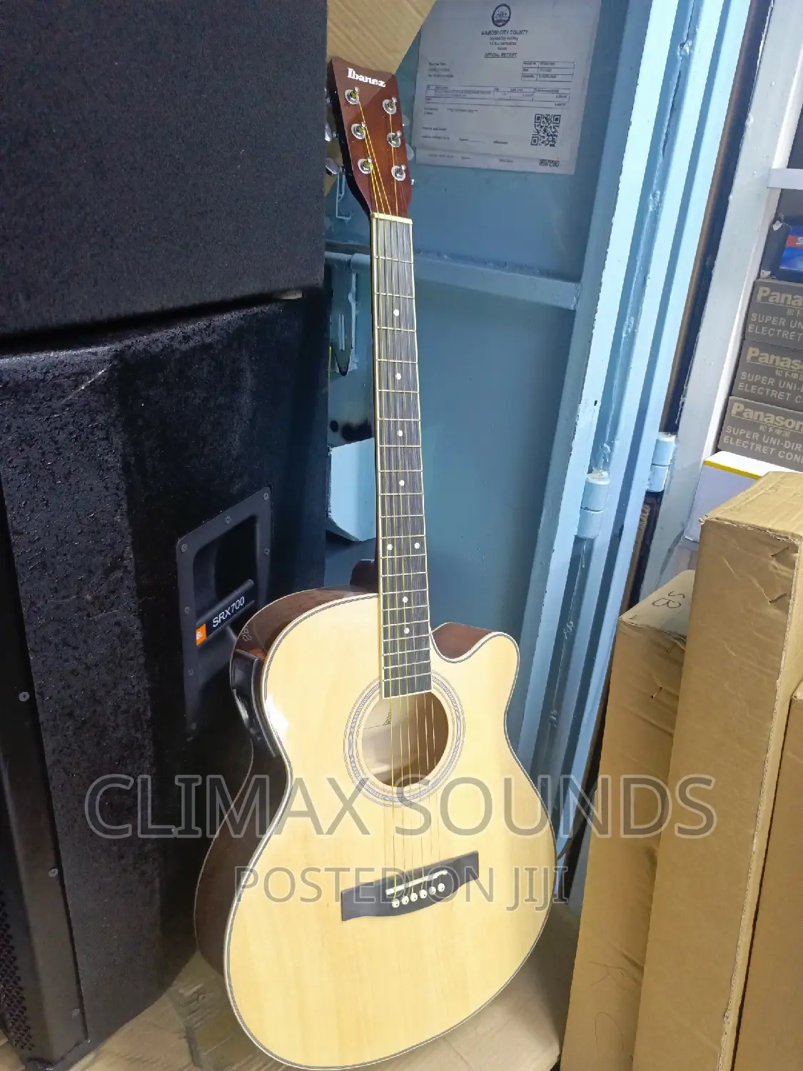 Semi Acoustic Ibanez Guitar Natural'