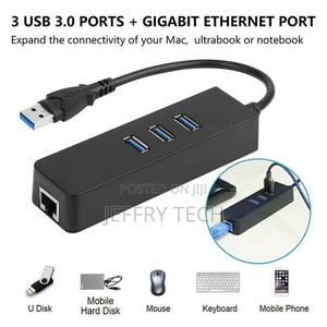 Hot 3 Ports Usb 3.0 Gigabit Ethernet Lan Rj45 - thumbnail 2