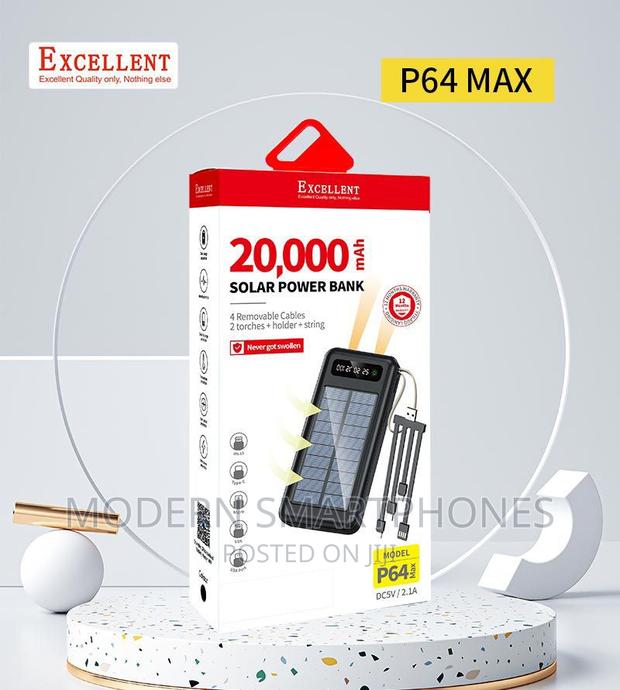 EXCELLENT 20,000mah Solar Powerbank