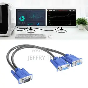 VGA Splitter Cable 1 Computer to Dual 2 Monitor