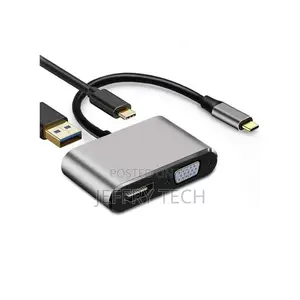 USB C to HDMI VGA Adapter 4-in-1 Type C