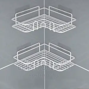 Metalic Corner Triangular Kitchen/Bathroom Organizer