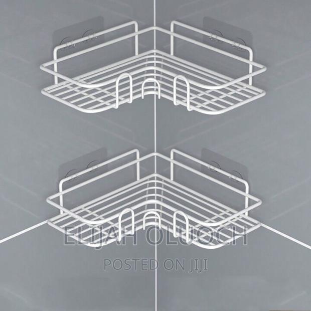 Metalic Corner Triangular Kitchen/Bathroom Organizer - thumbnail 2
