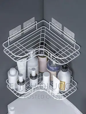 Metalic Corner Triangular Kitchen/Bathroom Organizer