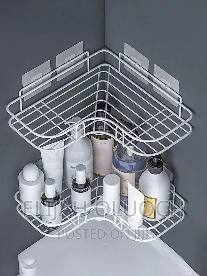 Metalic Corner Triangular Kitchen/Bathroom Organizer