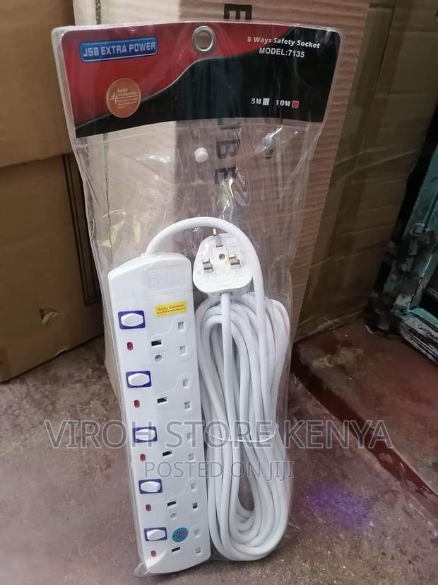 5 Ports 6 Metres Safety Surge Power Extension Cable JSB