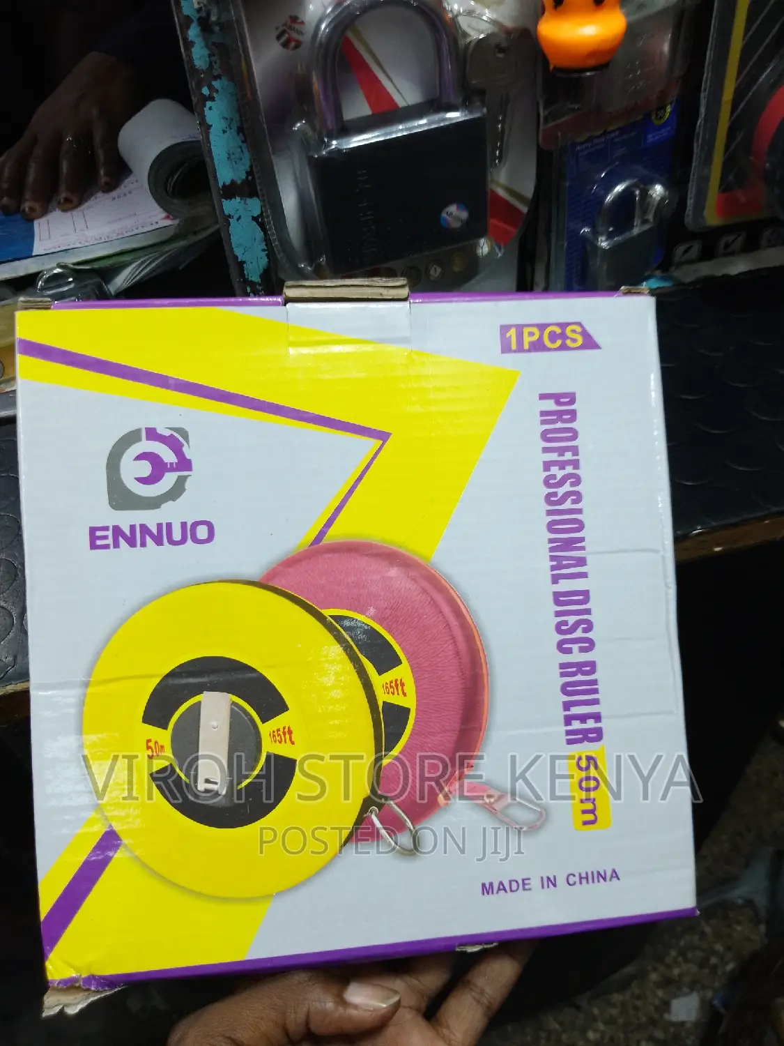 50 Metres 165ft Measuring Tape Disk Fiber Tape