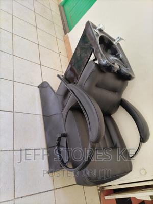 Black Plain Covered Shampoo Sink With Mixer - thumbnail 2