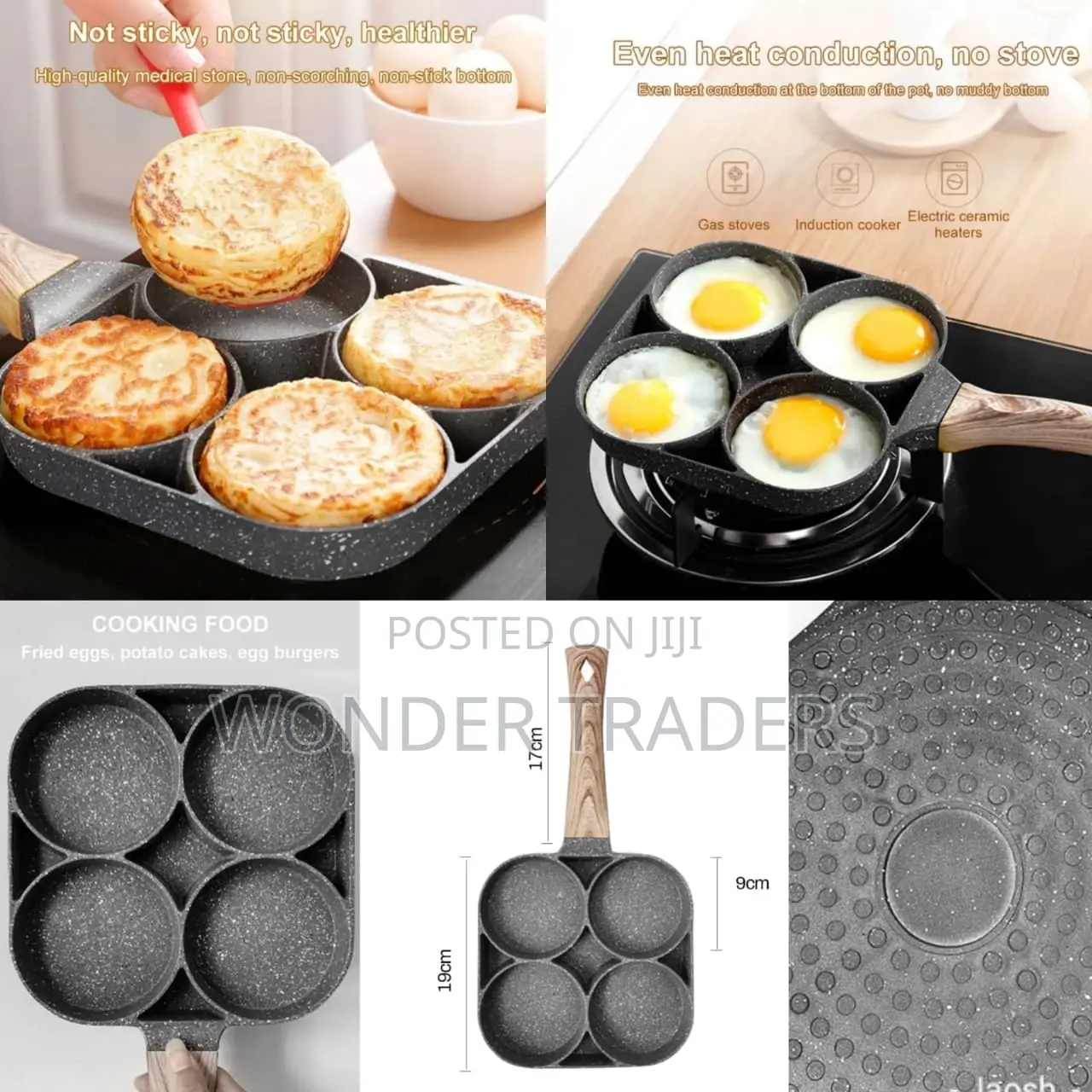 Four-Hole Frying Pot Pan
Material: Aluminum Alloy