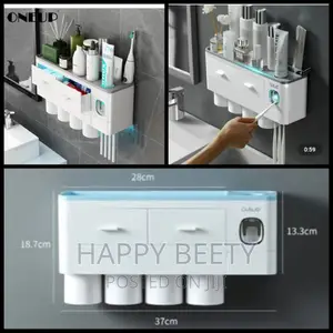 *4 Cups Luxury Toothbrush/Toothpaste Holder