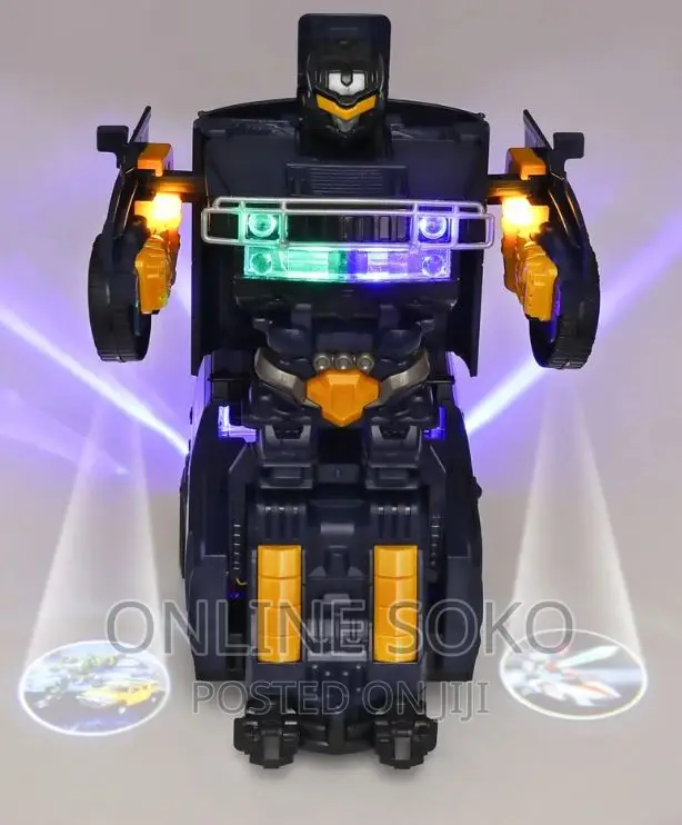 Kids Deformation Robot Super Police Toy Car