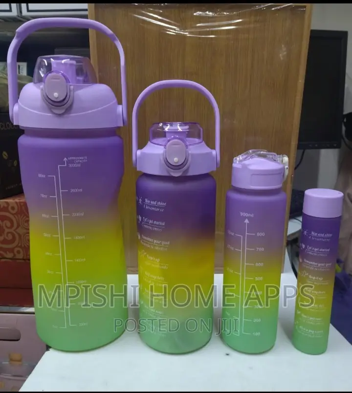4 in 1 Motivation Water Bottle