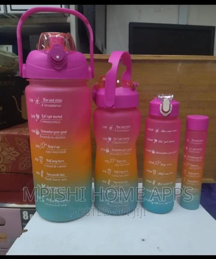 4 in 1 Motivation Water Bottle
