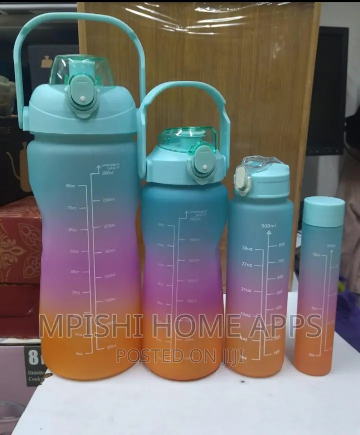 4 in 1 Motivation Water Bottle