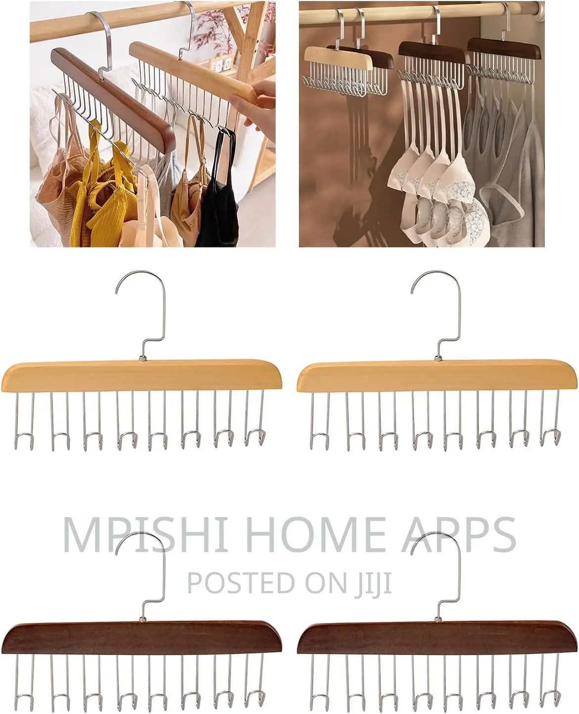 Wooden Bra and Pant Hanger