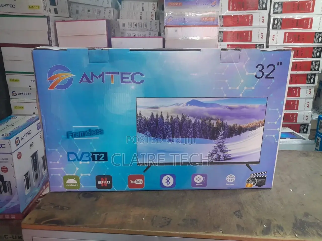 Amtec Smart Android Flameless Tv 32 Inches