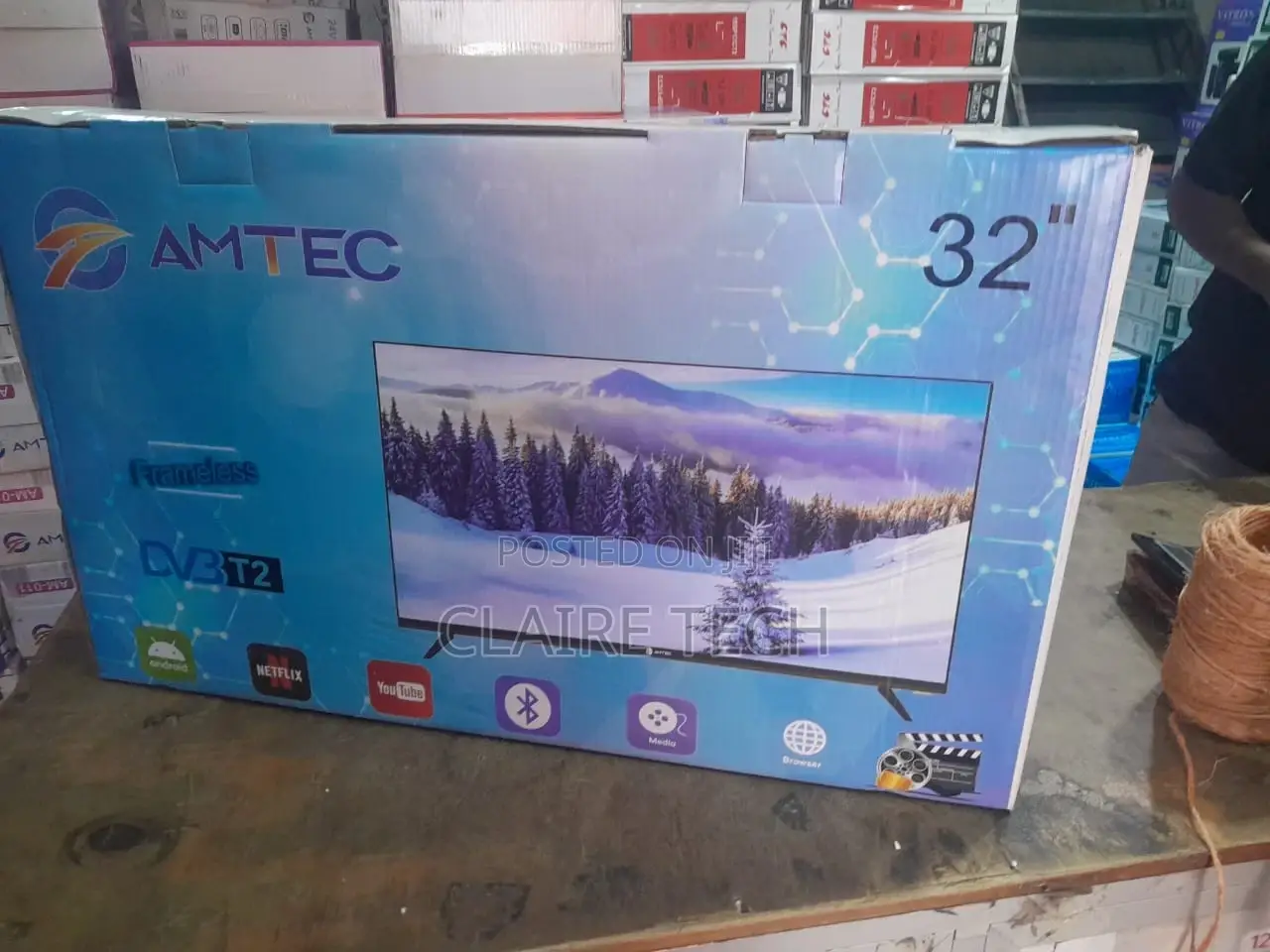 Television Amtec 32 Inches Smart Android Flameless Tv