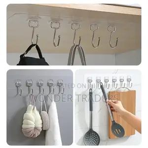 6 Hook Strong Adhesive Wall Hangers