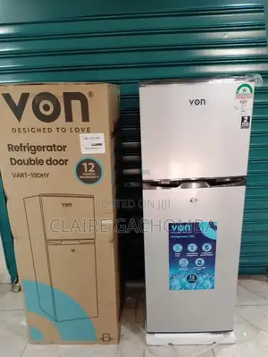 Silver Von 138 Litres Double Door Fridge VART-19DHY