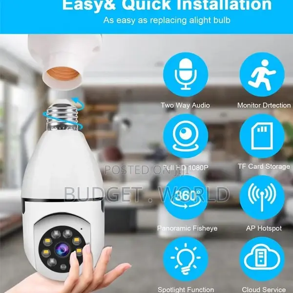 360 Degree Wifi Panorama IP Camera- 1080P 2MP