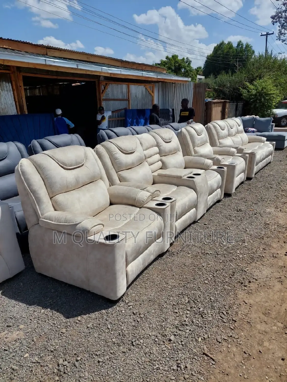 7 Seater Semi Recliner Modern Sofa