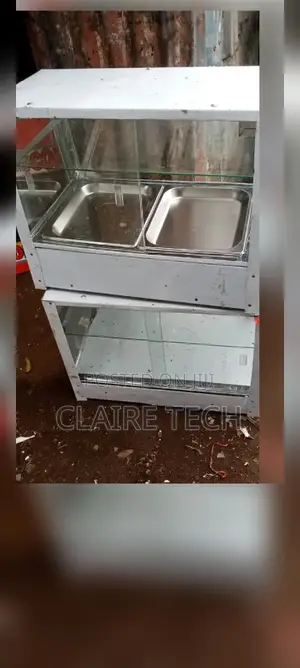Double Insert Chips Warmer/ Chips Display Electric