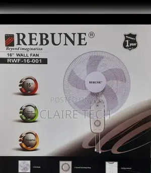 Rebune Wall Mounted Fan 16 Inches
