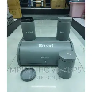 BREAD STORAGE BIN With 3pcs Canisters