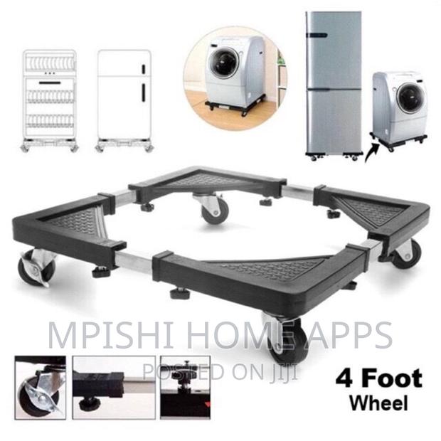 Adjustable Fridge/ Washing Machine Trolley Stand 56x56cm