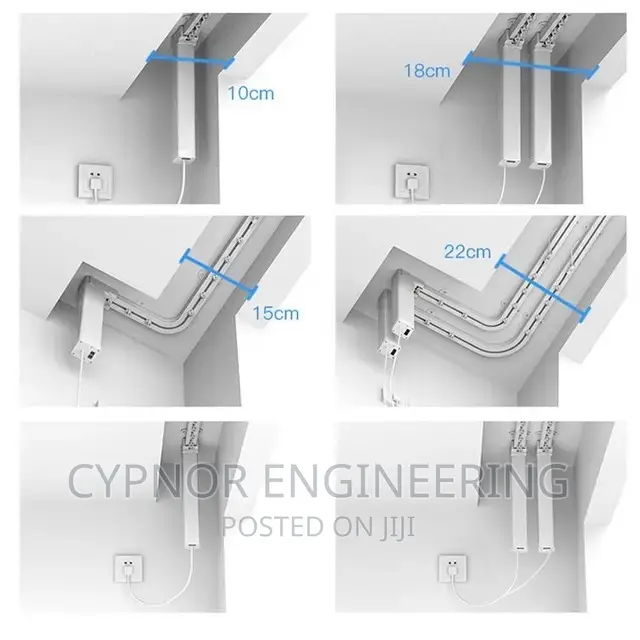 Smart Motorized Aluminium Curtain Rails With Remote Control