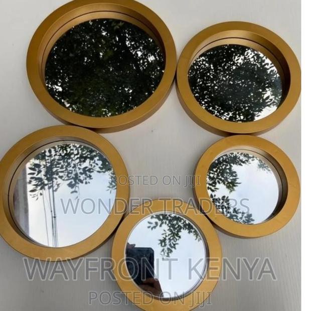 5in 1 Decor Mirrors Available in Gold. Gold, Black Only.