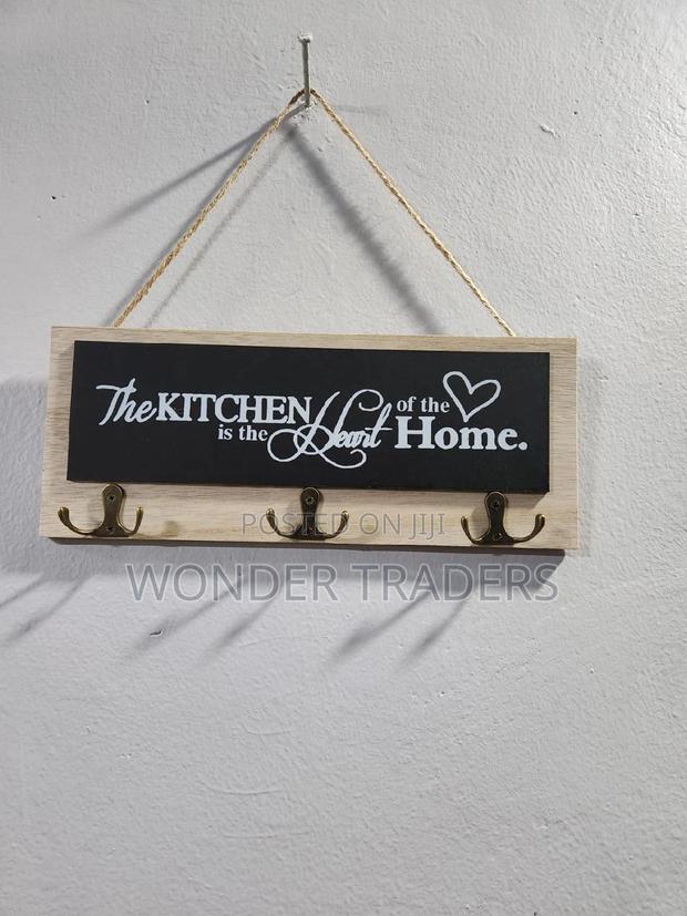 Kitchen Wall Hanging Hook Key Holder Wooden - main view