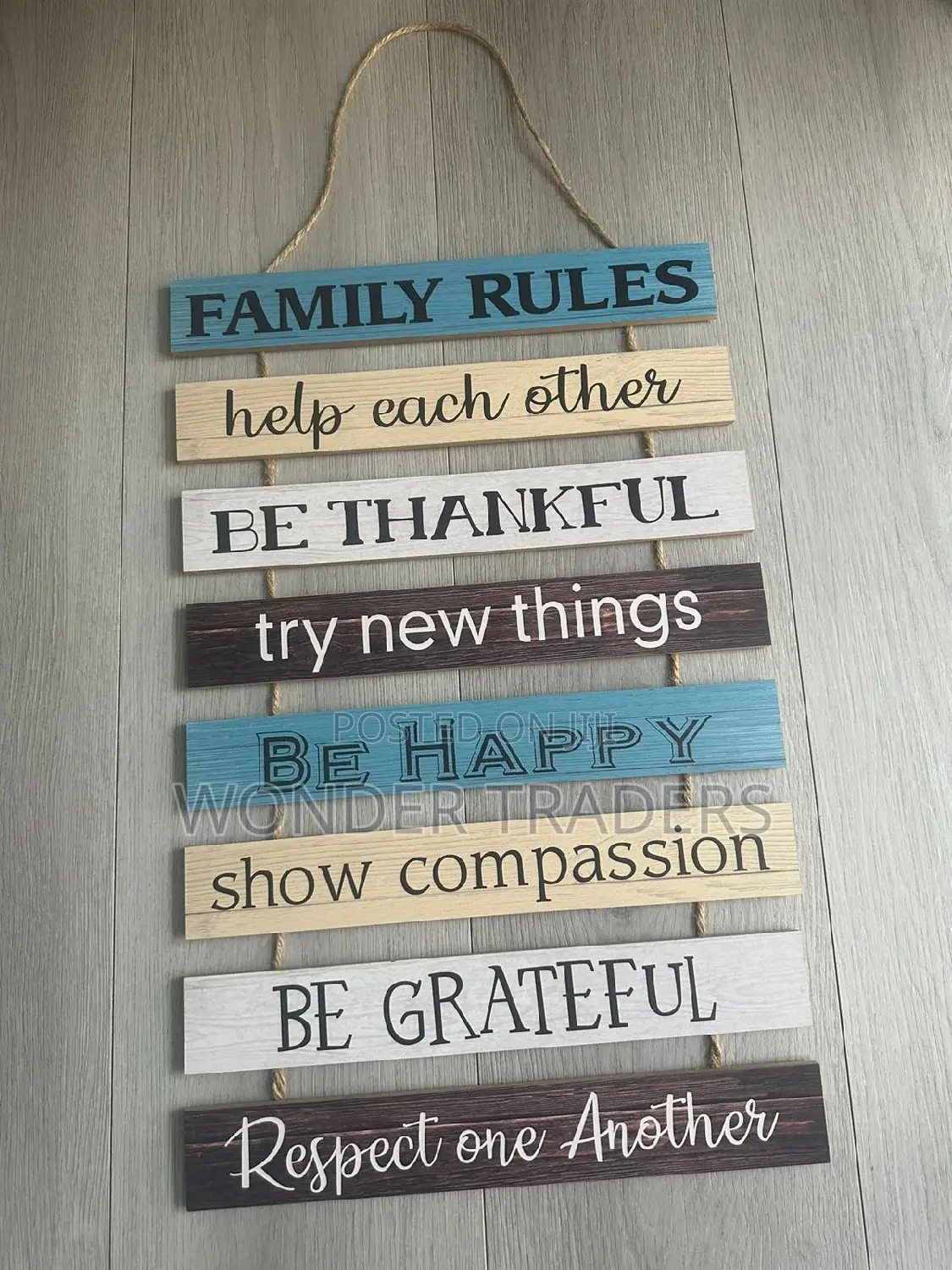 Hanging Board Wooden House Rules Material -Wooden