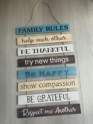 Hanging Board Wooden House Rules Material -Wooden