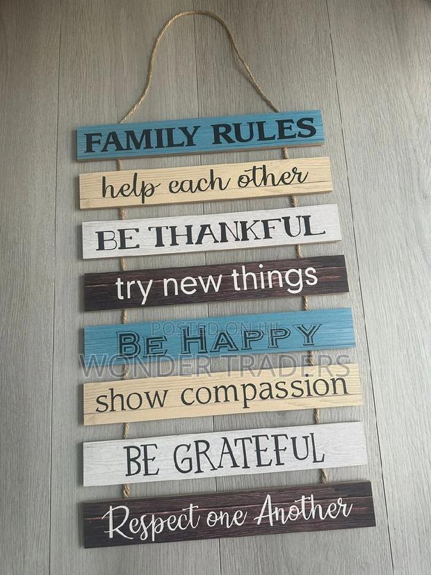 Hanging Board Wooden House Rules Material -Wooden