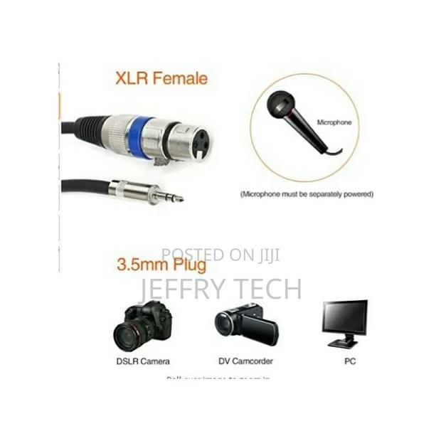 XLR to 3.5mm Microphone Cable for Camcorders, Mixers- 6feet