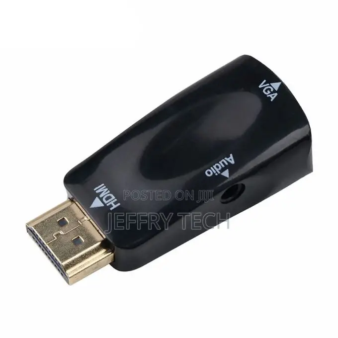 Hdmi-Compatible to VGA Adapter Male to Female HD 1080p-Black