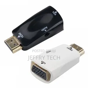 Hdmi-Compatible to VGA Adapter Male to Female HD 1080p-Black