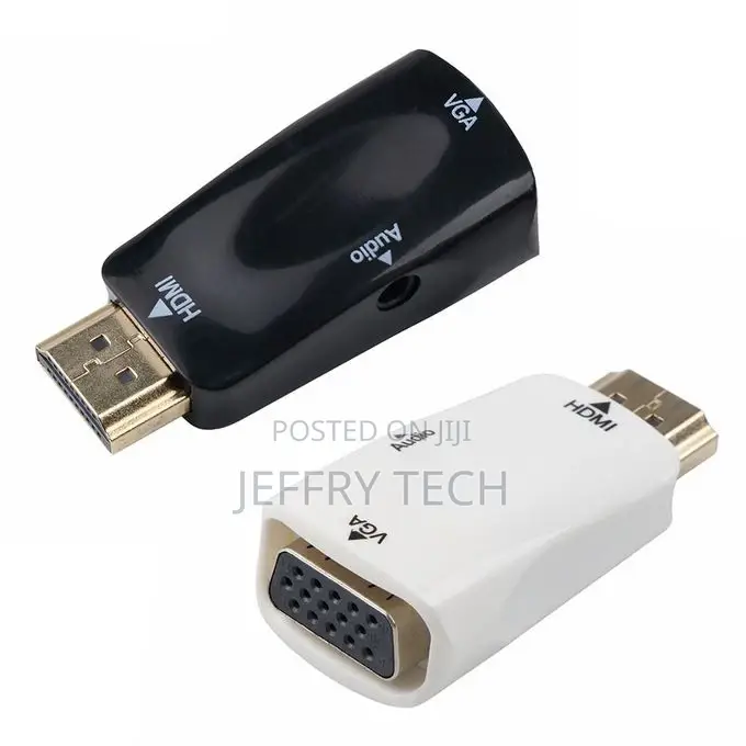 Hdmi-Compatible to VGA Adapter Male to Female HD 1080p-Black