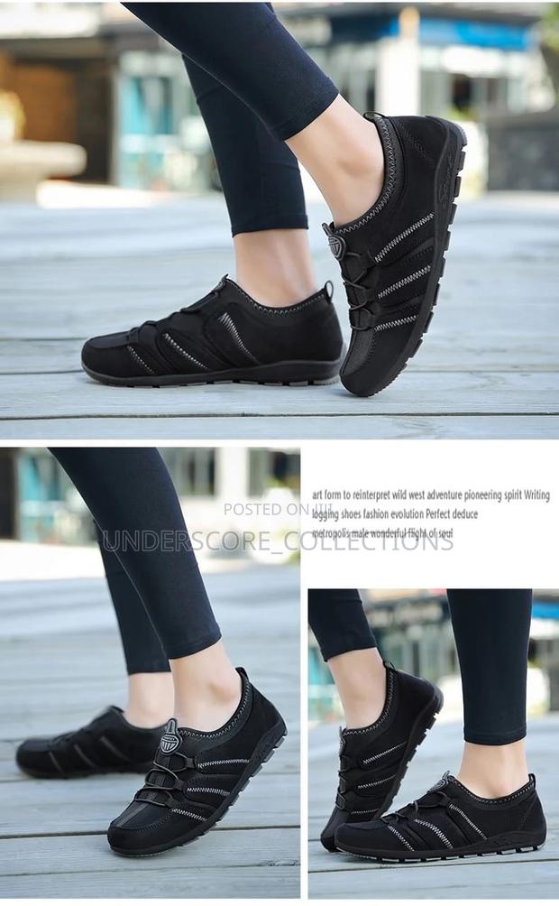 Executive Ladies Black and White Loafers Shoes - thumbnail 2