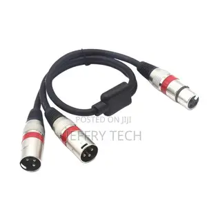 XLR 3pin Microphone Splitter Yadapter Dual Male Audio Extens