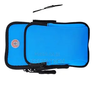 Outdoor Sports Running Arm Band Holder Zipper Phone-Blue