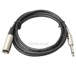 XLR 3-Pin Male to 6.35mm 1/4" TRS Male Mono Microphone